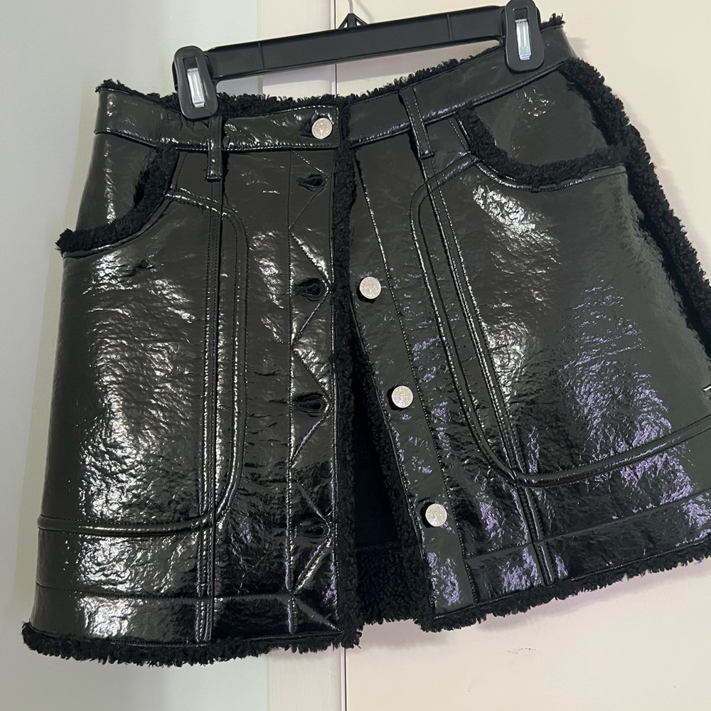 NWT Diesel Faux Leather Mini Skirt